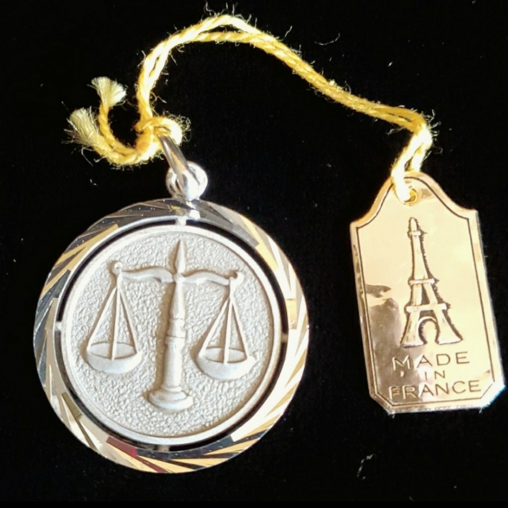 Libra Zodiac Silver Pendant